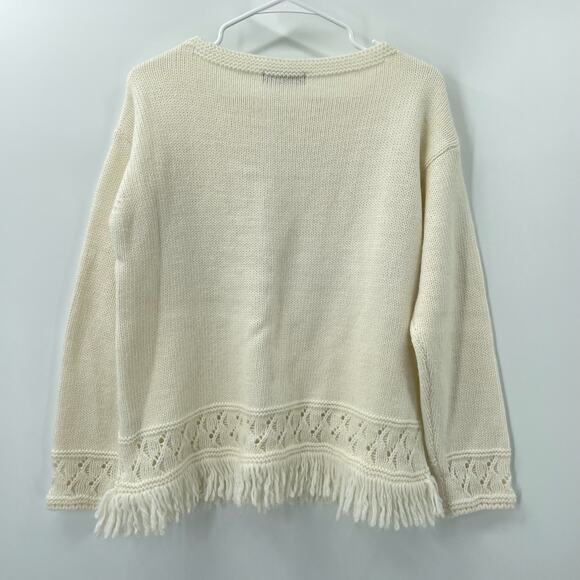 Anthropologie Elsamanda Women's Cable Knit Sweater, Wool/Alpaca Blend, Sz. M - Picture 3 of 11